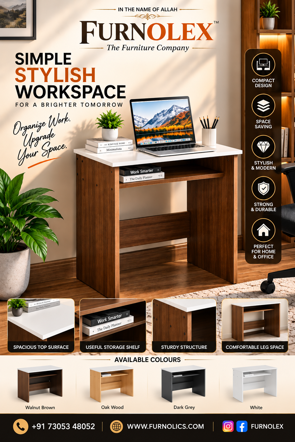 FURNOLEX Modern Study & Work Table